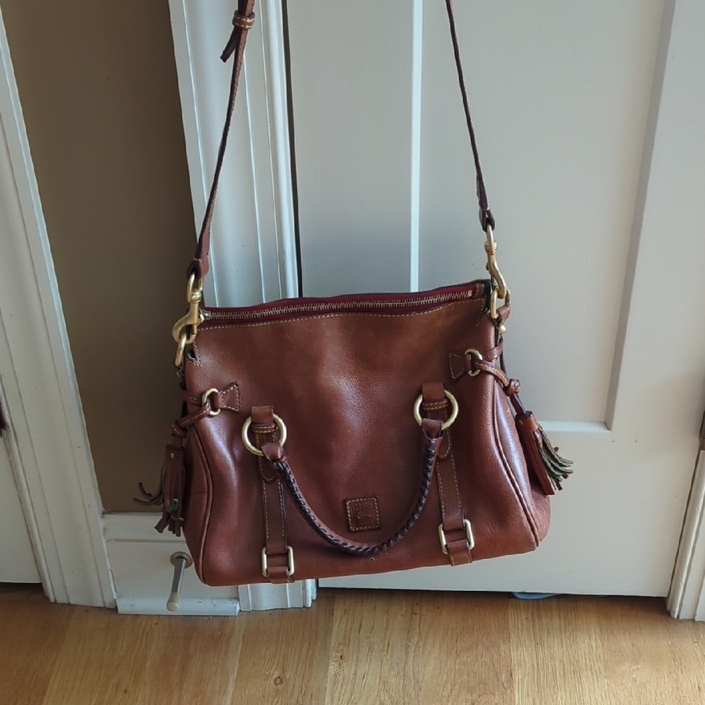 Dooney Bourke  Florentine Brown Leather Shoulder Bag